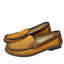 Salvatore Ferragamo Slip On Leather Contrast Canvas Loafers