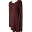 Open Edit Womens Ribbed Side Tie Long Sleeve Shirt
