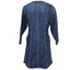Denim Forum Jackie-O Denim Mini Dress 3/4 Sleeve