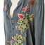 Johnny Was Womens Embroidered Long Sleeve Tunic
