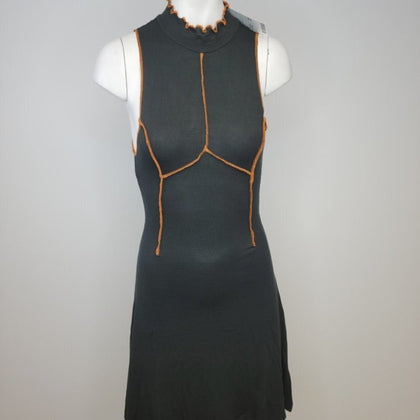 Urban Outfitters Ribbed Seamed High Neck Dress