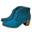 Miz Mooz Nomad Turquoise Blue Leather Heeled Ankle Boots