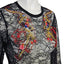 Sandro Paris Lace Sheer Embroidered Long Sleeve Blous