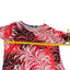 Sympli Canada Womens 3/4 Sleeve Printed Stretch Scoop Neck Top