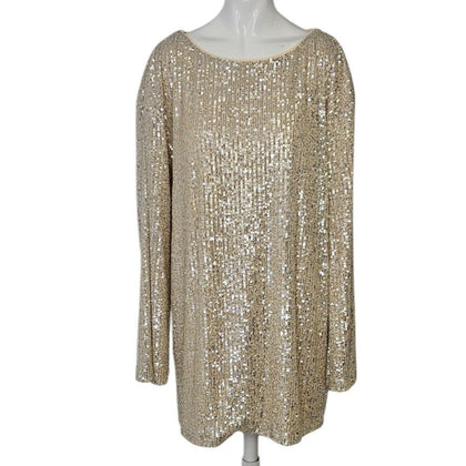 Revolve Lovers + Friends Coco Tunic Allover Sequin Dress