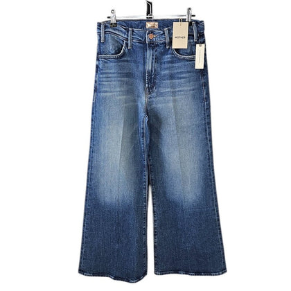 MOTHER The Hustler Roller Ankle High-Rise Wide-Leg Jeans