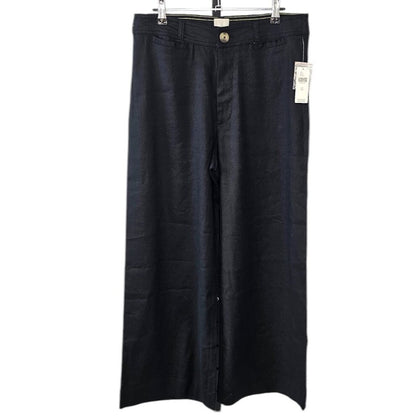 Anthropologie Maeve The Ettie High Rise Crop Wide Leg Linen Blend Pants