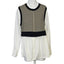 Anthropologie Maeve Long-Sleeve Twofer Sweater Vest Top