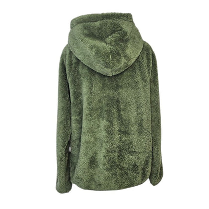 Aritzia TNA Womens Furry Zip Up Teddy Hoodie