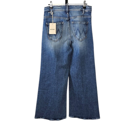 MOTHER The Hustler Roller Ankle High-Rise Wide-Leg Jeans