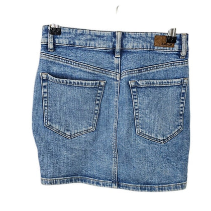 Garage Womens Denim Zip Front O Ring Mini Skirt