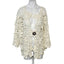 Akira Art To Wear Crochet Button Front Open Knit Cardigan