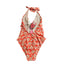 Farm Rio x Anthropologie Plunge Halter One-Piece Swimsuit