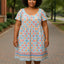 Eshakti Womens Umbrella Print Summer Vacation Resortwear Dress