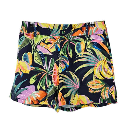 SHEIN Womens Tropical Print High Rise Shorts