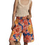 Farm Rio x Anthropologie Linen Blend Belted Floral Bermuda Shorts