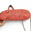 Patricia Nash Laureana Coral Raffia Frame Top Handle Bag