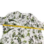 Anthropologie Silky Button Front Green Floral Long Wide Sleeve Blouse