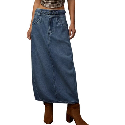 Anthropologie Pilcro Barrel Denim Midi Skirt