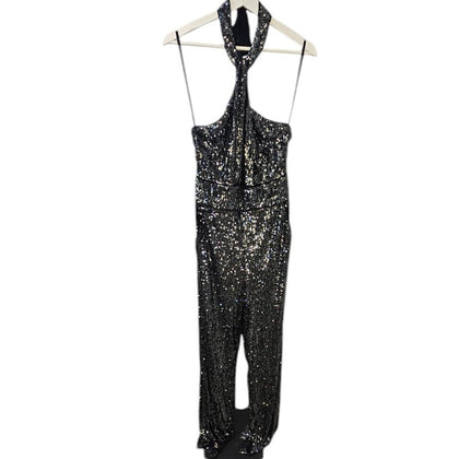 Anthropologie Maeve Sequin Halter Jumpsuit