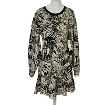 Anthropologie Ruffled Sweater Knit Mini Dres