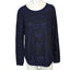 Desigual Womens Paisley Knit Embellished Long Sleeve Sweater