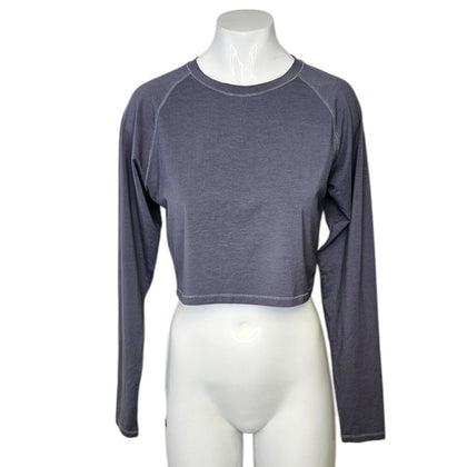 Alphalete Womens Long Sleeve Crop Shirt