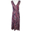 Vanessa Alexandra Italy 100% Linen V-Neck Printed Maxi Dress