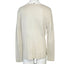 Eileen Fisher Ivory Silk, Cotton, Leather Asymmetrical Zip Up Sweater