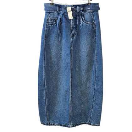 Anthropologie Pilcro Barrel Denim Midi Skirt