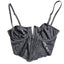 Anthropologie Floral Lace Underwire Bustier Black Sheer Removable Straps