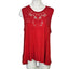 Free People Embroidered Linen Blend Swing Tank