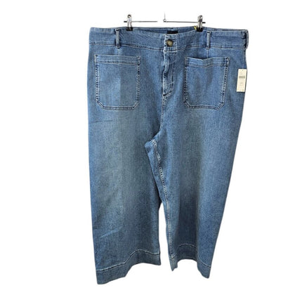 Anthropologie Maeve Colette Regenerative Cotton Crop Wide-Leg Jean